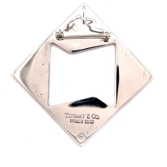 Tiffany & Co Estate Abstract Brooch Sterling Silver 14.8 Grams TIF221 - Picture 9 of 10